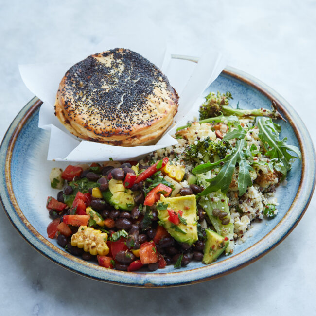 Hydeaway chicken pie and salad